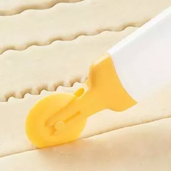 Роликовый резак для печенья, круглое лезвие для резки печенья, круг для теста, колесо для пиццы, теста, корочки для пирогов, инструменты для выпечки жёлтый