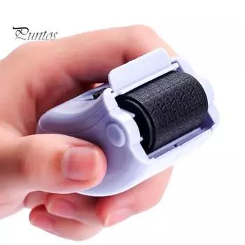 Роликовый штамп для защиты личности с чернилами для блокировки удостоверения личности. Персональная информация. Защита конфиденциальности. Конфиденциальный штамп. Широкая защита от кражи личных данных. белый