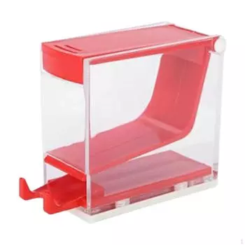 Roll Dispenser Box Clear Nonslip Easy to Use Organizer Case for Countertop Lab красный