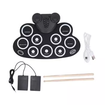Roll Up Drum Kit Kids Электронный перезаряжаемый портативный полный набор для начинающих