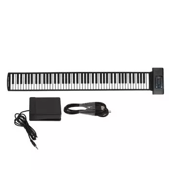 Roll Up Piano 88 клавиш Bluetooth MIDI Функция Сенсорное Портативное Электрическое Roll Up Piano для EU Plug