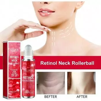 Роллер для выцветания линии шеи с ретинолом и 10 мл Fade Neckline Разглаживание тонких линий на линии шеи Увлажнение и укрепление шеи Формирование лебединой шеи красный