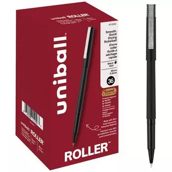 Roller Pen Micro Point Black 72 count uni-ball (0.5mm)