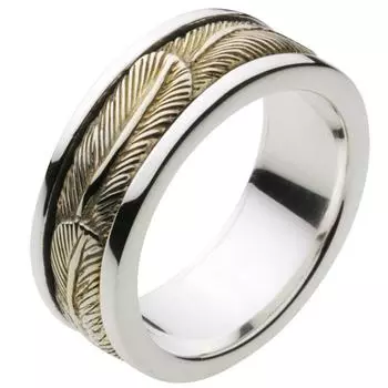 Rolling Feather Ring 925 Silver r0435 Size 17 [Cenote] [Silver Accessory]