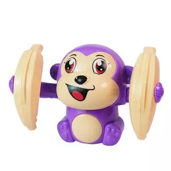 Rolling Monkey Toy Inspirational Early Education Tumbling Monkey Smooth Edges for Kids Toddlers фиолетовый