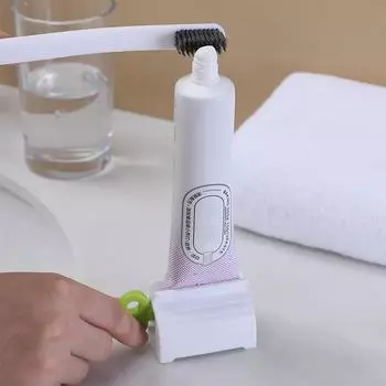 Rolling Tube Toothpaste Squeezer Dispenser Seat Holder Stand Easy Cleaning Bathroom Products Household Cosmetics Squeezer красный