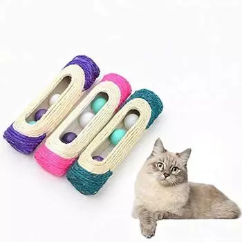 Rolling Tunnel Indoor Play Kitten Cat Scratcher Toys Pet Supplies Cat Ball Toys Pet Training Toy Random Color