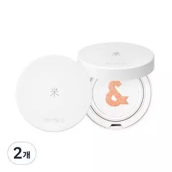 Rom& White Rice Tone-up Sun Cushion SPF50+ PA++++, 2 pieces