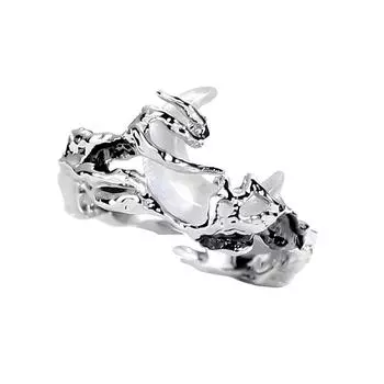 Romance Love Symbol Rings Accessory for Couples Sturdy Alloy with Sun and Moon Designs Size Adjustable Daily Use 2