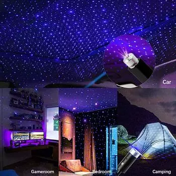 Romantic Led Car Roof Starry Night Light Projector Galaxy Light USB Decorative Light Adjustable Car Interior Decorative Light красный