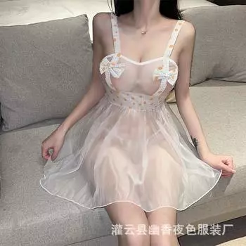 Романтичное платье с открытой промежностью из пряжи, сексуальное нижнее белье, ночная сорочка, сексуальный костюм, униформа, искушение One Size