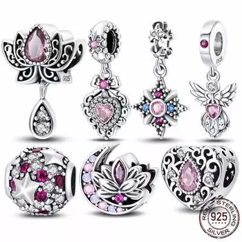 Романтическая классическая коллекция - охранные бусины лотоса. Бусины из стерлингового серебра S925, подходят для браслетов. Изысканные украшения своими руками. CHINA