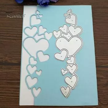 Романтическая любовь сердце резки металла умирает DIY Скрапбукинг бумажные карты трафарет серебряный