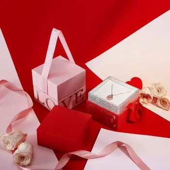 Романтическая мода Любовь Ювелирные изделия Шкатулка Ожерелье Подарки День благодарения День святого Валентина