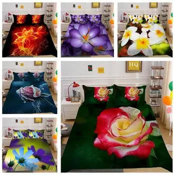 Романтическая серия, домашний комплект постельного белья, комплект постельного белья с цветами для спальни, пододеяльник, наволочка AU King 240x270, очень большое украшение для дома Baby 100x135cm