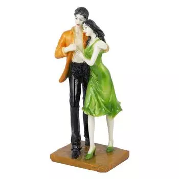 Романтическая статуэтка влюбленной пары, украшение на День святого Валентина, стоящая скульптура пары, подарочная статуэтка для домашнего декора, столешница, пара, (4x3,1x9,8 дюймов)