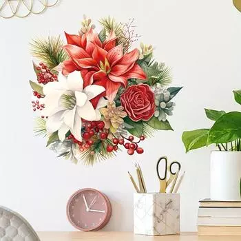 Романтическая трава, букет цветов, наклейки на стену, украшение дома, съемные виниловые настенные наклейки для гостиной, спальни, фоновые украшения, наклейки разноцветный