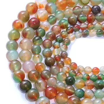 Романтические бусины из агата «Павлин», свободные камни, бусины 4/6/8/10/12 мм для изготовления ювелирных изделий, аксессуары «сделай сам» Dia 4mm