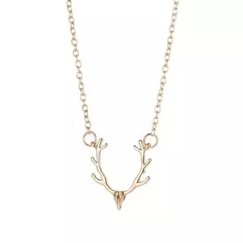 Цепочка ожерелье с рогами цвета в ассортименте серебряный