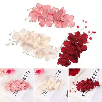 Романтические свадебные украшения для волос, тиара подружки невесты, свадебные заколки с цветком, заколка для волос, гребни для волос