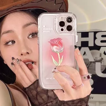 Романтический цветок розы, блестящий градиентный космический чехол для Iphone X Xr 8 7 Plus Xsmax 12 13 Pro Max 11 Promax, противоударный чехол для телефона for iphone 11