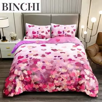Романтический комплект постельного белья с красными розами, комплект постельного белья для взрослых и подростков с принтом в виде цветочной темы 70x133cm 2pcs