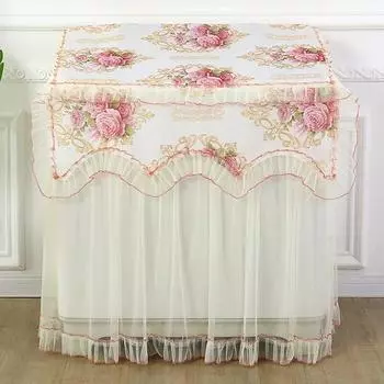 Романтический кружевной старомодный двухбарабанный чехол для стиральной машины, пыленепроницаемый, с вышивкой, защита для домашнего декора, чехол для стиральной машины 80x45x80cm