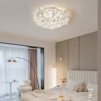 Романтический лепестковый потолочный светильник для главной спальни, простые современные художественные лампы для гостиной и фонари Diameter-53cm