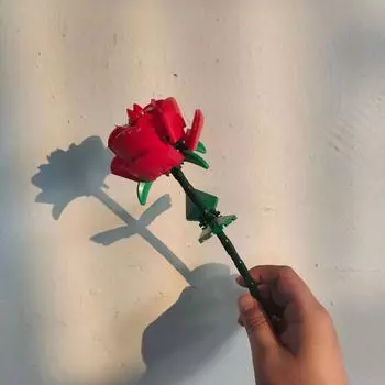 Романтический подарок на день Святого Валентина, букет роз, креативные строительные блоки, подарок для девочек, праздничный подарок 1 Pcs Rose