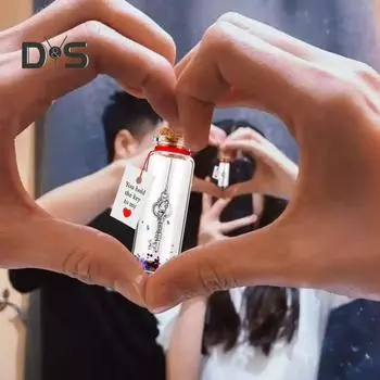 Романтический подарок на годовщину для нее, для него, у тебя есть ключ к моему сердцу. Бутылка, маленькая стеклянная банка желаний на День святого Валентина, годовщину, Рождество. чистый