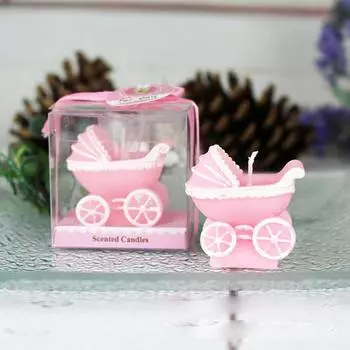 Романтический подарок на предложение руки и сердца, свадебные мини-свечи, креативный дизайн в форме детской коляски, свечи на день рождения, 20 шт.