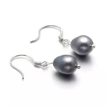 Романтический подарок, серьги с пресноводным жемчугом диаметром 8-9 мм для элегантных женщин, ювелирный аксессуар 8-9 mm