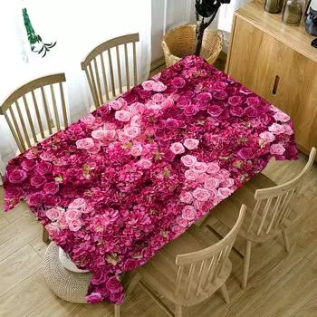 Романтический узор розы, настольный кухонный прямоугольный стол, семейная вечеринка, свадебные украшения и аксессуары, праздничный подарок 40x70cm15x27inch