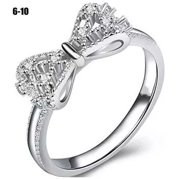 Романтическое кольцо с бантом для подруги, подарочное кольцо на годовщину 6