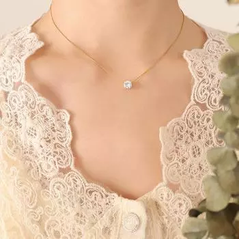 Романтическое летнее ожерелье с открытыми ключицами, инкрустированное цирконием, с одним бриллиантом, стиль для пары, нишевый дизайн, смысл в отправке ювелирных изделий девушке