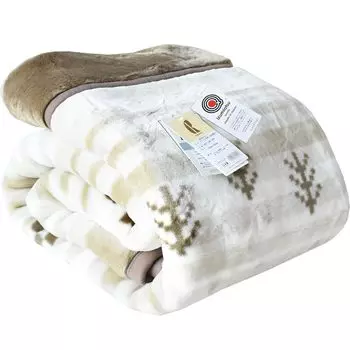 Романтическое одеяло Kosugi односпальное зимнее оригинальное сделано в Японии 140 x 200 см козье дерево бежевый пушистый акриловый узор Gabbeh плотный Izumiotsu антистатический