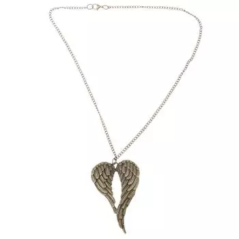 Романтическое ожерелье-подвеска в форме сердца с крыльями и сверкающими стразами для модных женщин и девушек на каждый день T2