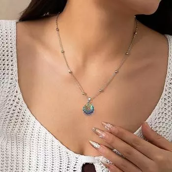 Романтическое ожерелье с подвеской в виде рыбьей чешуи в стиле ретро, ожерелье из рыбьей чешуи, женское ювелирное изделие, подарок