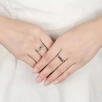 Романтическое парное кольцо «Горы и море», кольцо «Горный союз и клятва на море» opening adjustable