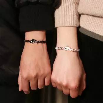 Романтическое плетение веревки Forever Love BFF Мужская ручная веревка Тай Чи браслет для друзей Браслеты для пар