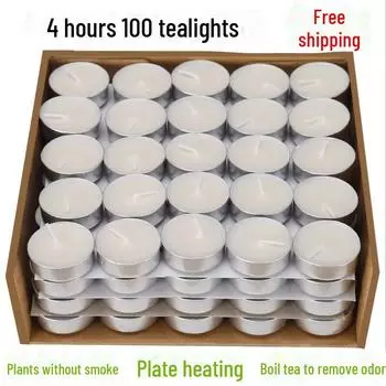 Романтическое предложение на день рождения, ароматерапевтические растительные свечи - бездымные, без запаха, теплые, восковая печать, нагревающиеся 1.5 hours 10 pieces красный