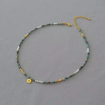 «Романтическое ретро-ожерелье с подвеской в виде турецкого глаза из бирюзы и серебра для женщин» Handmade медный