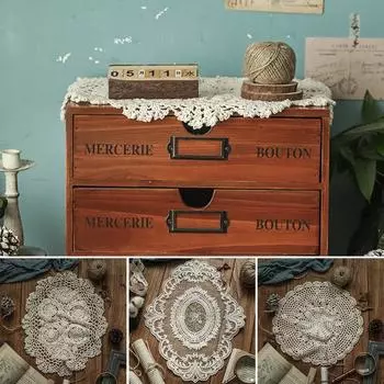 Романтичная деревенская кружевная скатерть, кружевное цветочное покрытие для стола для винтажной вечеринки