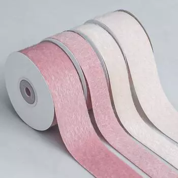 Романтичная и уютная односторонняя яркая шелковая лента с начесом, бант, аксессуары для волос, заколка, подарочная коробка ручной работы, цветы, пушистая упаковка, украшения, лента 2.5cm*10 yards