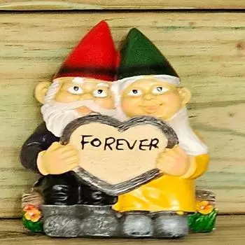Романтичная рождественская пара эльфов - Сочетание Рождества и романтики - Уютная поза - Статуя гнома Рождественские украшения Подарки