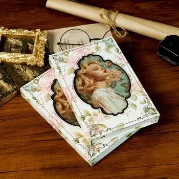 Романтичная серия Rose Girl в стиле ретро, высококачественный портативный магнитный блокнот в твердом корпусе
