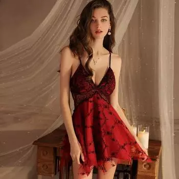 Романтичная женская пижама с открытым бюстгальтером и неровным подолом, мини-пижама с подвязками, женская сексуальная пижама M