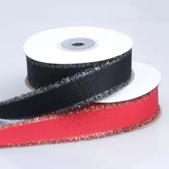 Романтичные и уютные украшения из лент для усов, ребристые банты, аксессуары для волос, сделанные своими руками, подарочная упаковка, золотая и серебряная лента из мешковины 2.5cm*10 yards