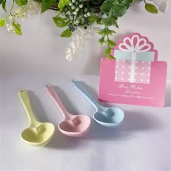 Романтичные Ins Macaroon Love Spoon Heart Coffee Spoon Милая керамическая ложка для смешивания Десертная ложка Девушка Столовые приборы небесно-голубой