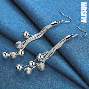 Романтичные серьги-подвески из стерлингового серебра 925 пробы с жемчугом, модные свадебные украшения 8.60cm